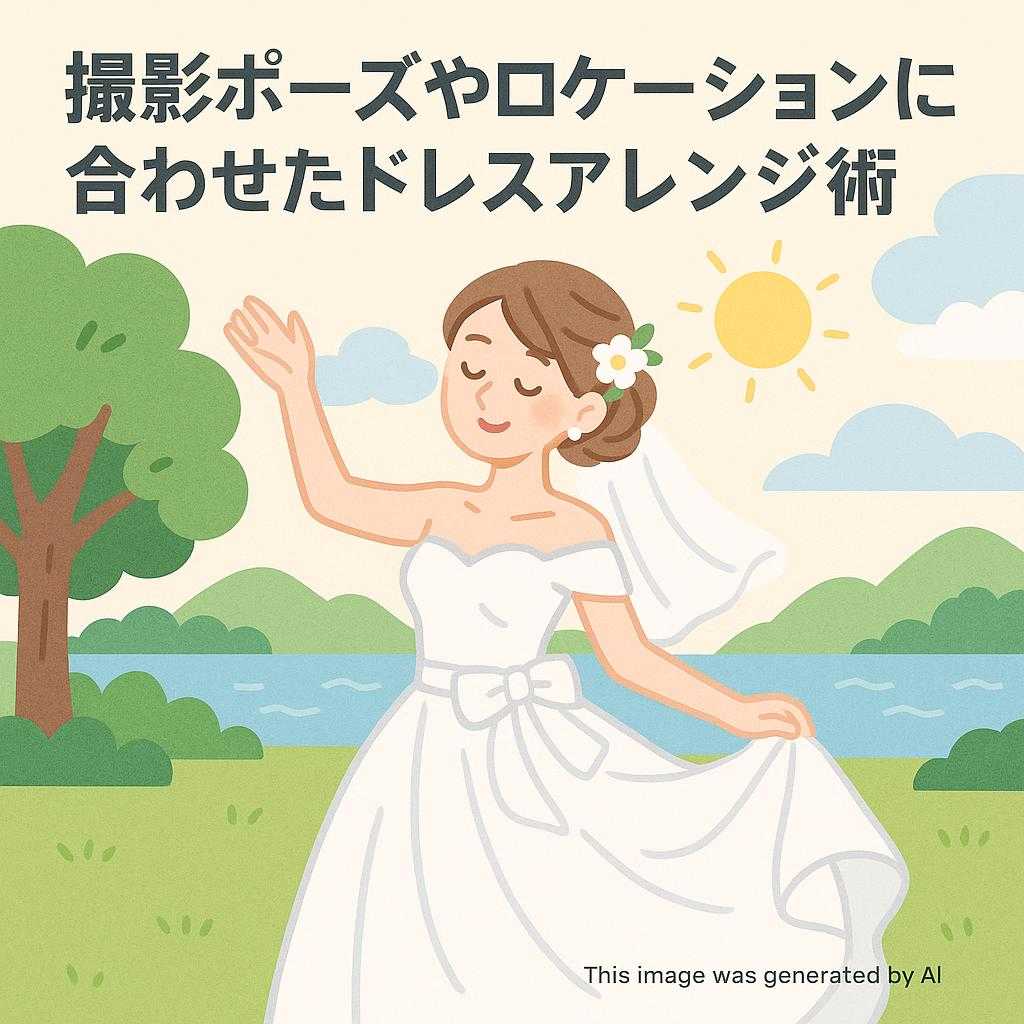 撮影ポーズやロケーションに合わせたドレスアレンジ術