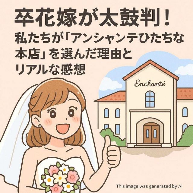 卒花嫁が太鼓判！私たちが「アンシャンテひたちなか本店」を選んだ理由とリアルな感想
