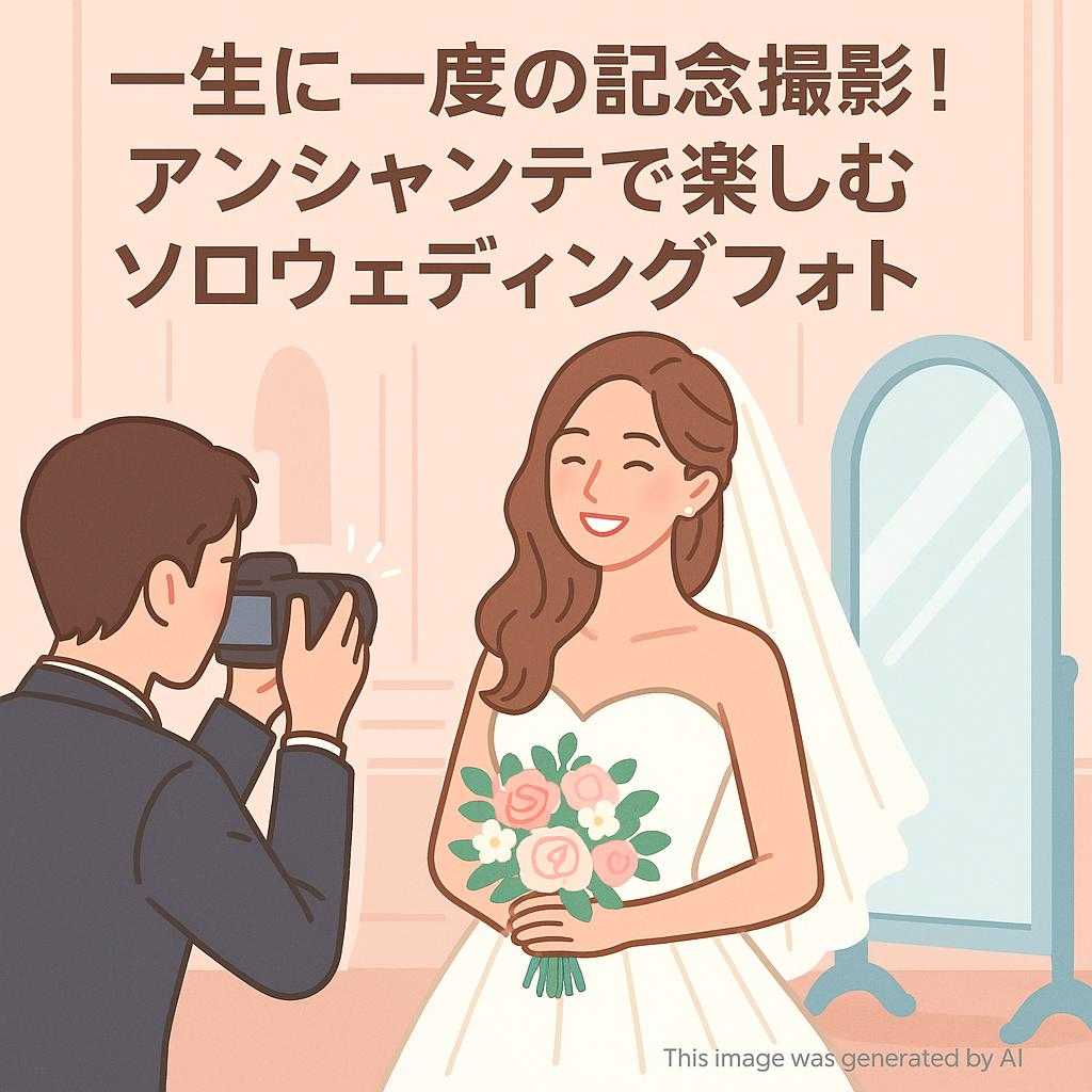 一生に一度の記念撮影！アンシャンテで楽しむソロウェディングフォト