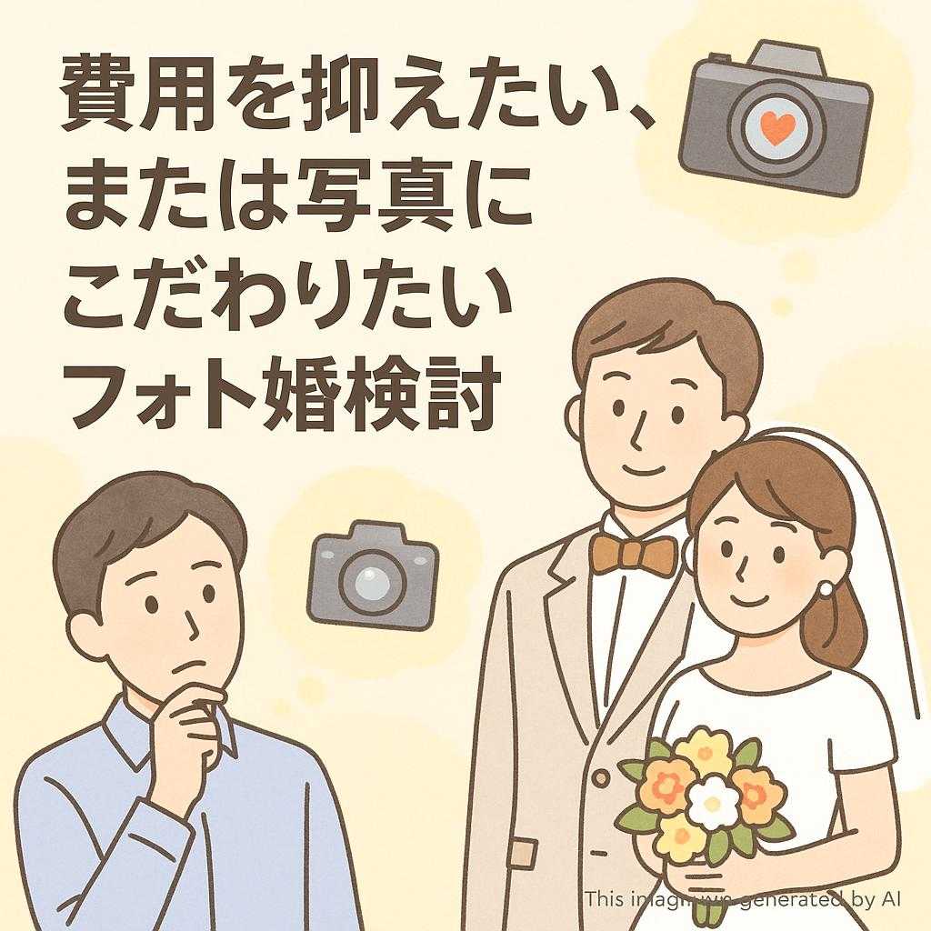 費用を抑えたい、または写真にこだわりたいフォト婚検討