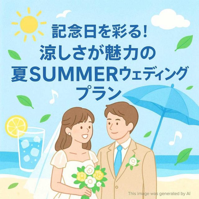 記念日を彩る！涼しさが魅力の夏SUMMERウェディングプラン