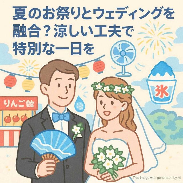夏のお祭りとウェディングを融合？涼しい工夫で特別な一日を