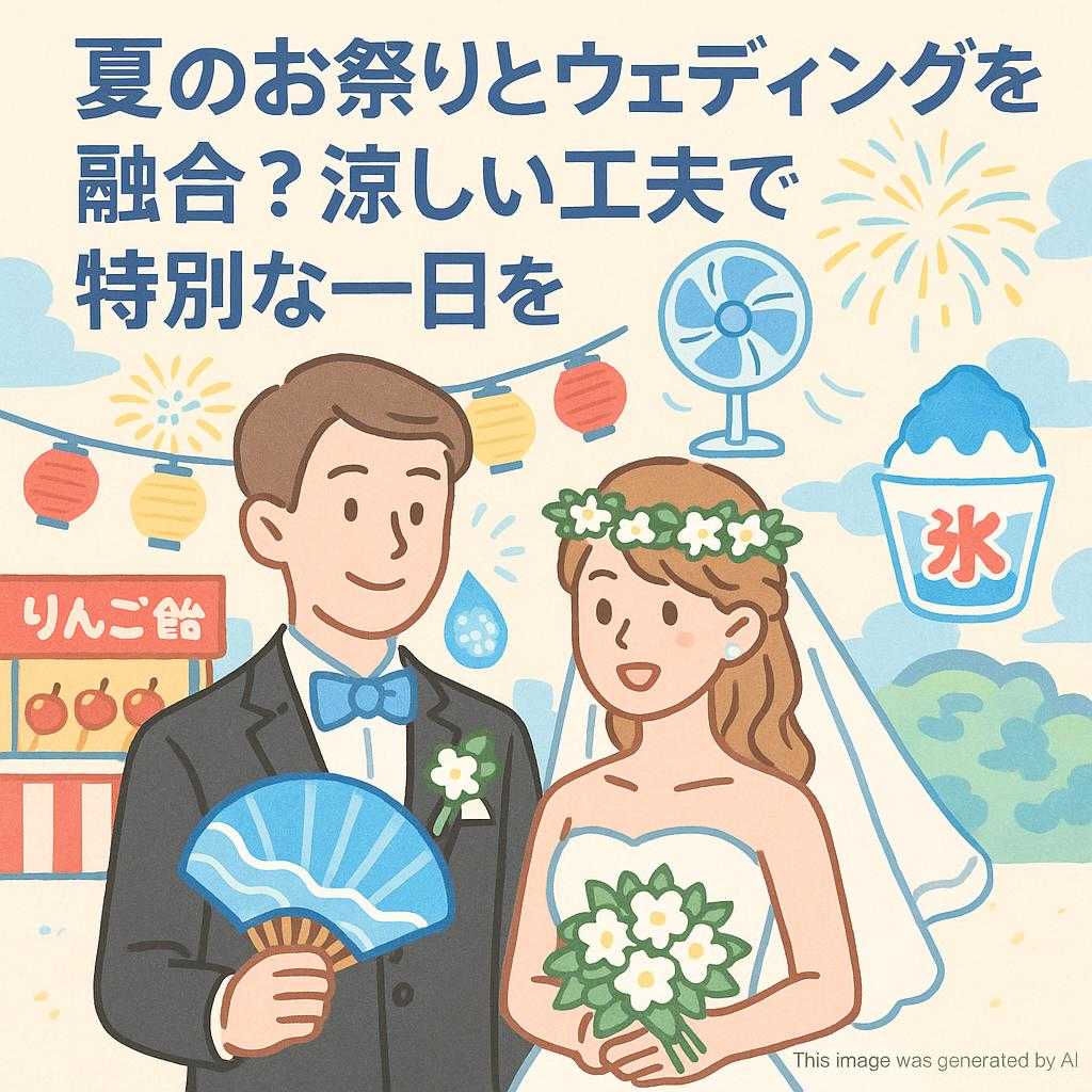 夏のお祭りとウェディングを融合？涼しい工夫で特別な一日を