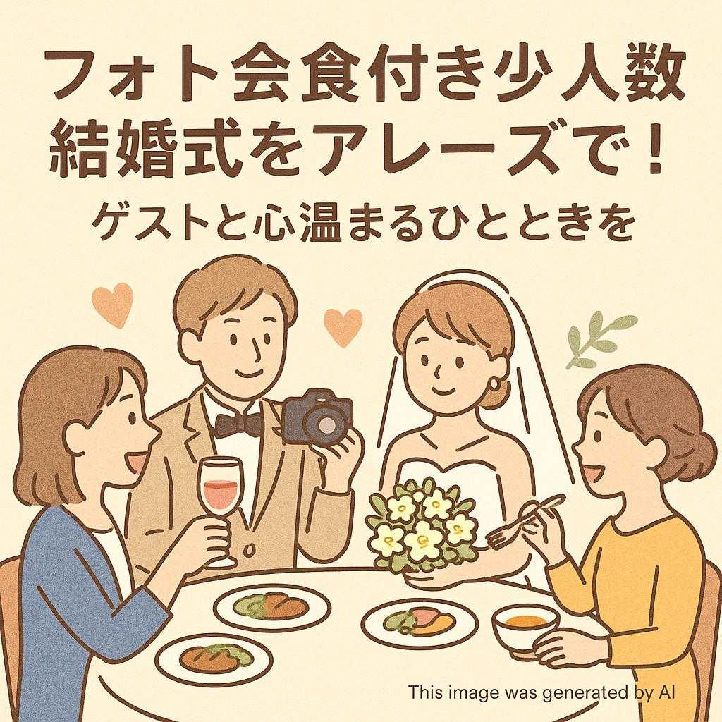 フォト会食付き少人数結婚式をアレーズで！ゲストと心温まるひとときを