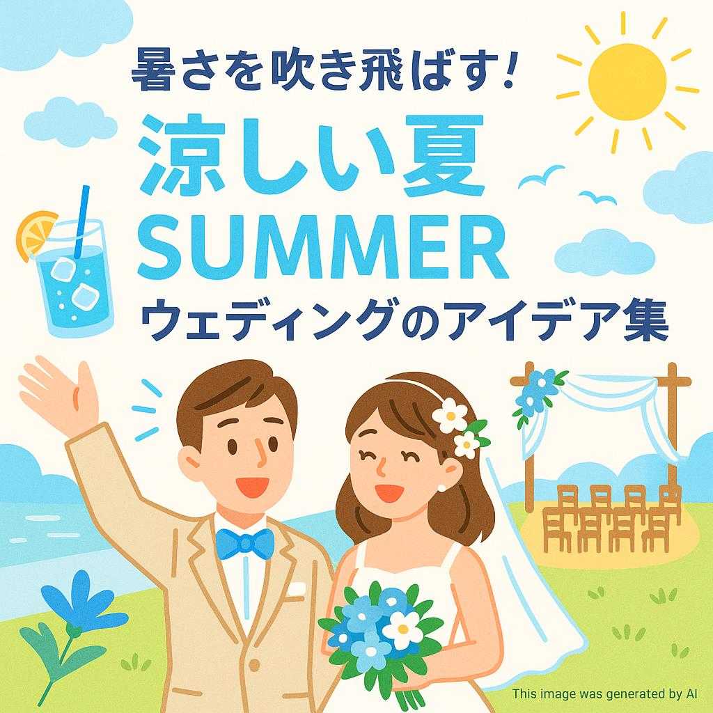 暑さを吹き飛ばす！涼しい夏SUMMERウェディングのアイデア集