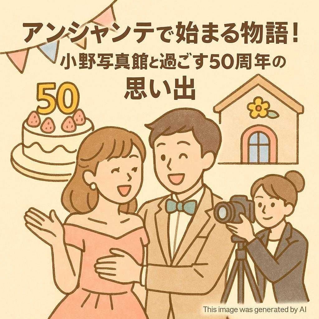 アンシャンテで始まる物語!小野写真館と過ごす50周年の思い出