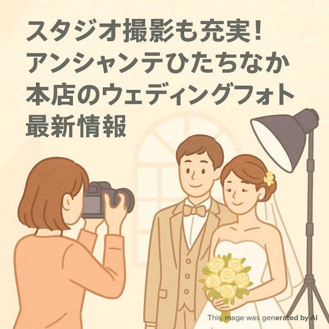 スタジオ撮影も充実！アンシャンテひたちなか本店のウェディングフォト最新情報