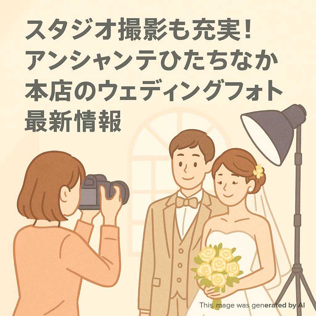 スタジオ撮影も充実！アンシャンテひたちなか本店のウェディングフォト最新情報