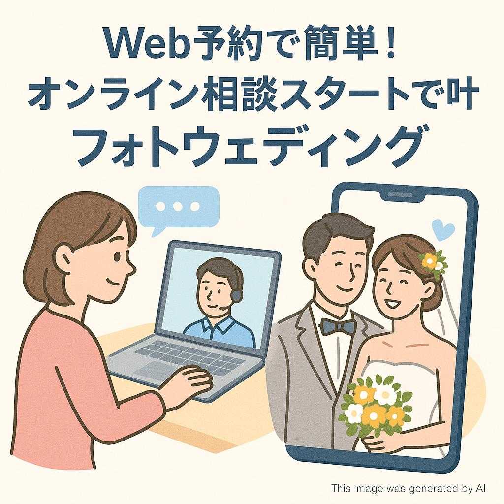 Web予約で簡単！オンライン相談スタートで叶うフォトウェディング
