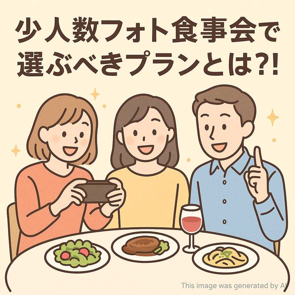 少人数フォト食事会で選ぶべきプランとは？！