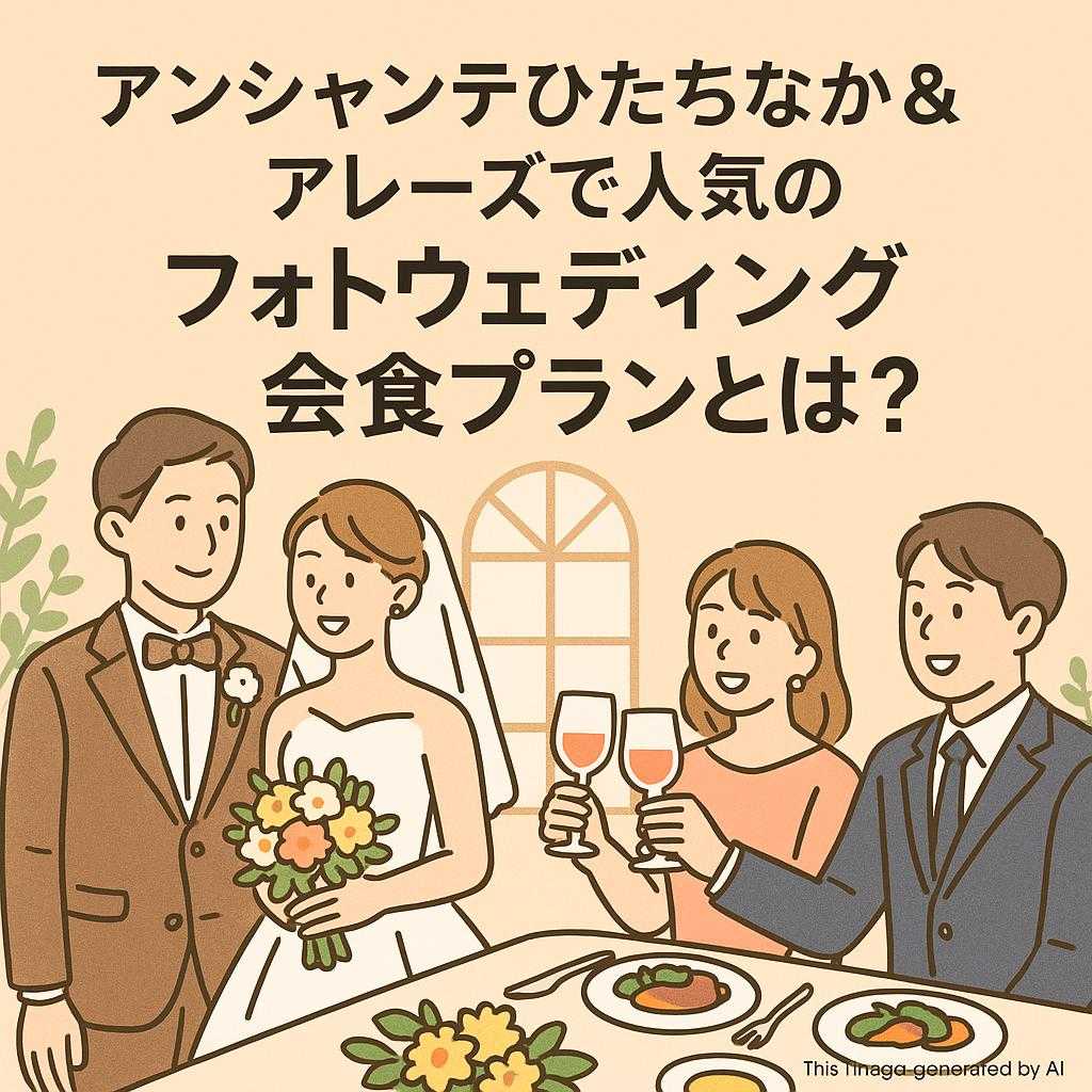 アンシャンテひたちなか＆アレーズで人気のフォトウェディング会食プランとは？