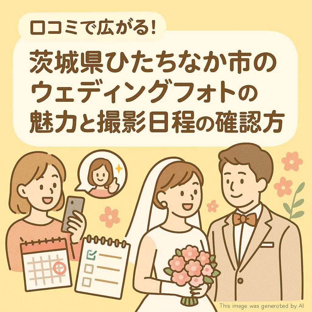 口コミで広がる!茨城県ひたちなか市のウェディングフォトの魅力と撮影空日程の確認方法