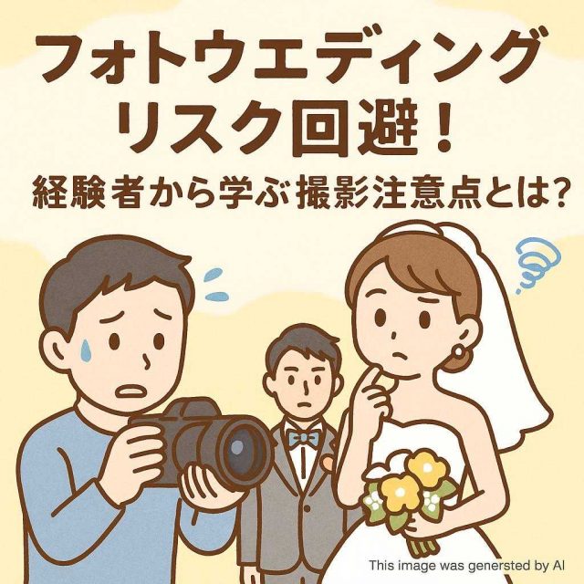 フォトウェディングリスク回避！経験者から学ぶ撮影注意点とは？