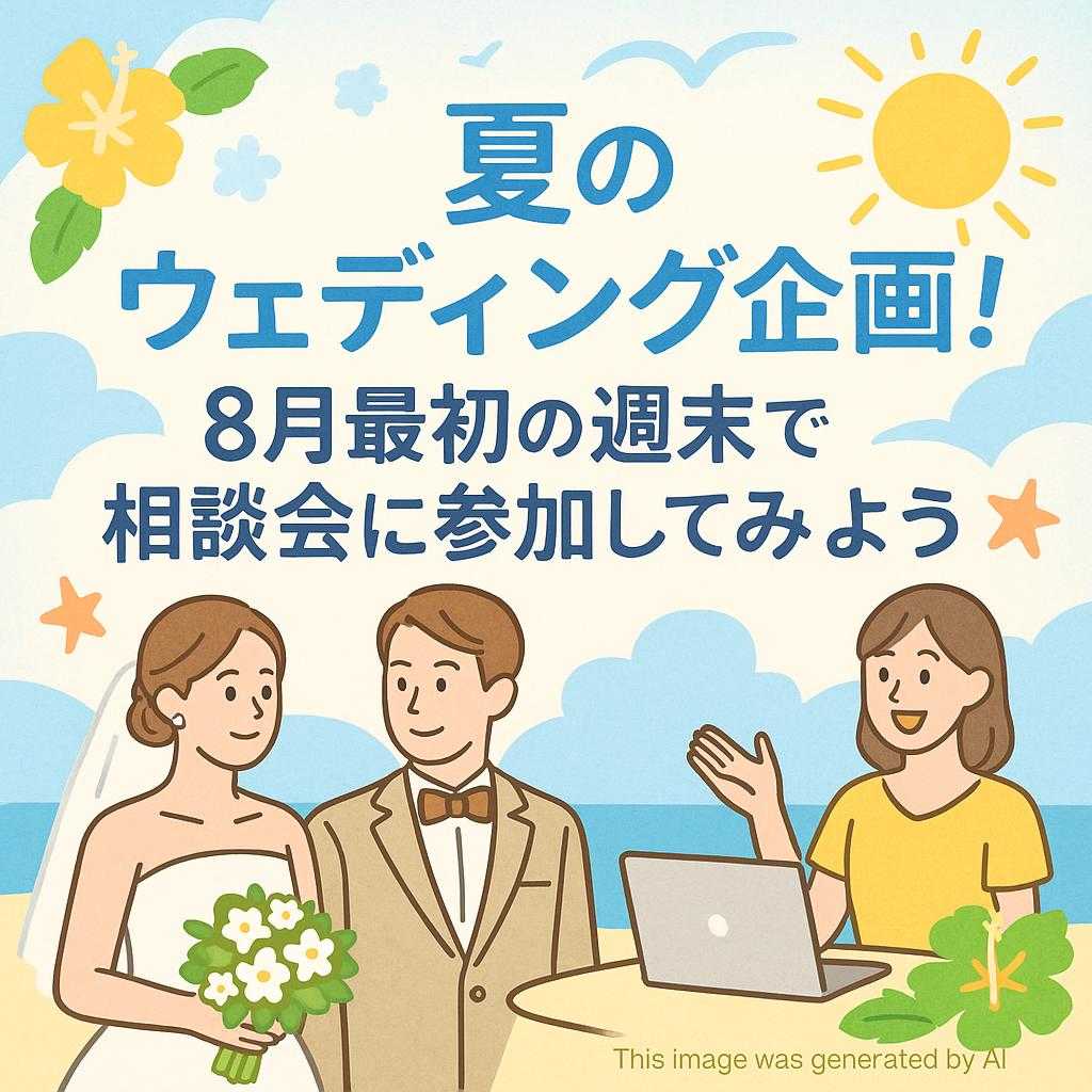 夏のウェディング企画！8月最初の週末で相談会に参加してみよう