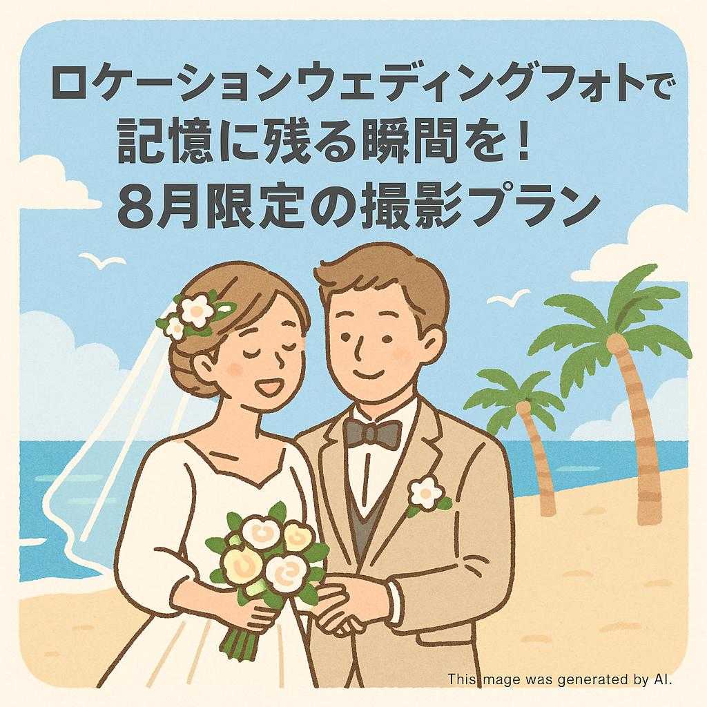 ロケーションウェディングフォトで記憶に残る瞬間を！8月限定の撮影プラン