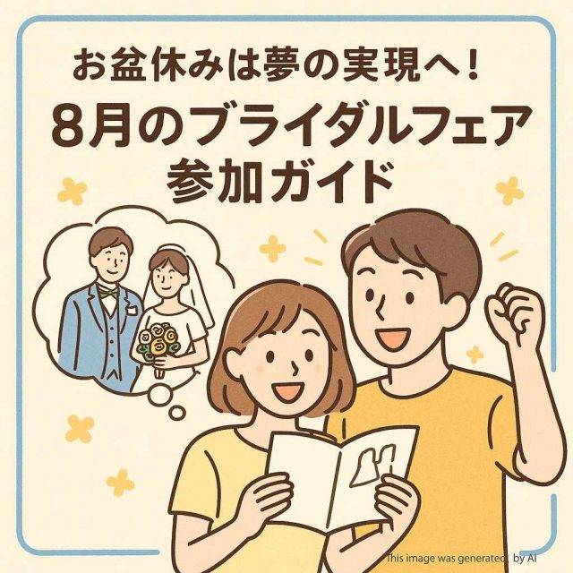 お盆休みは夢の実現へ！8月のブライダルフェア参加ガイド