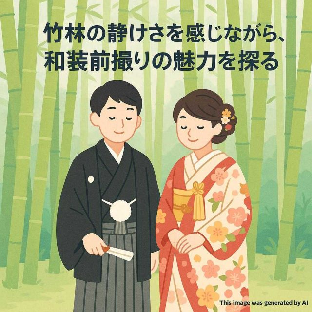 竹林の静けさを感じながら、和装前撮りの魅力を探る