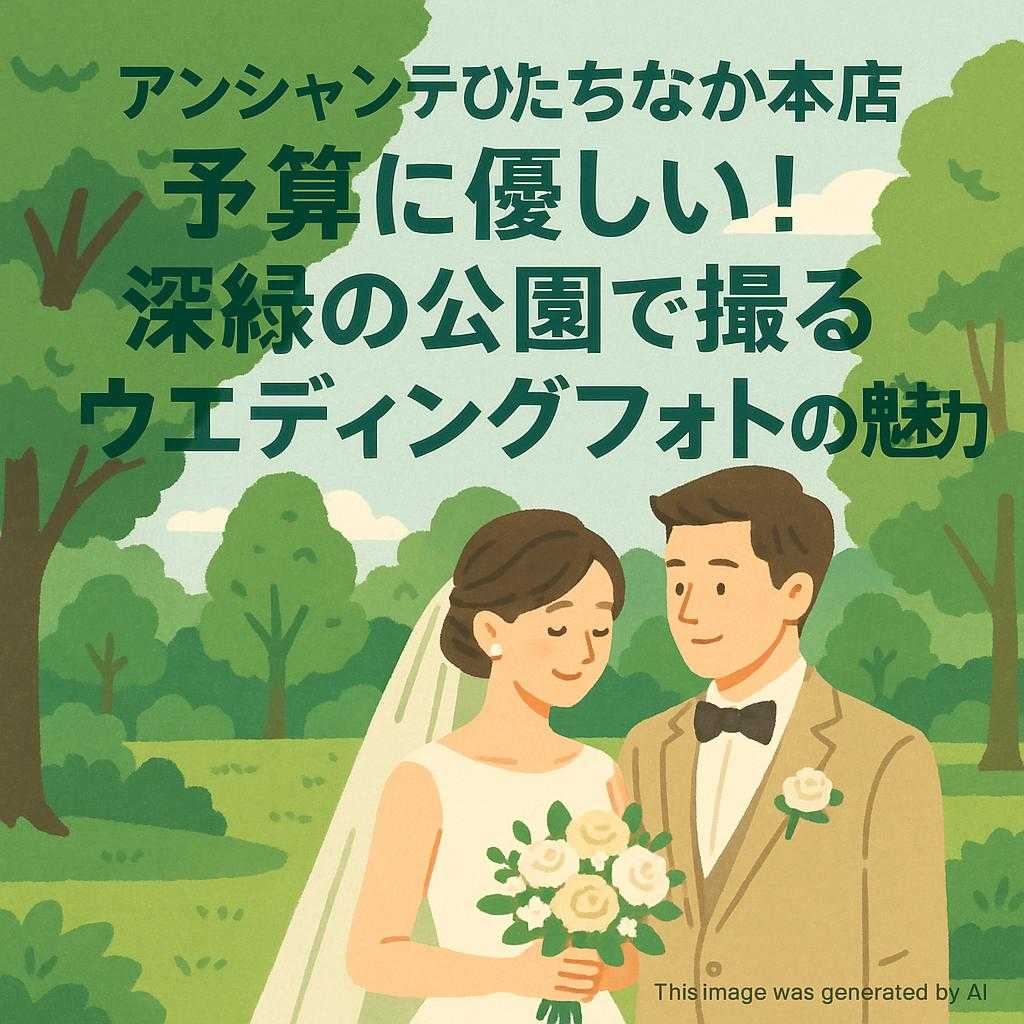 アンシャンテひたちなか本店予算に優しい！深緑の公園で撮るウエディングフォトの魅力