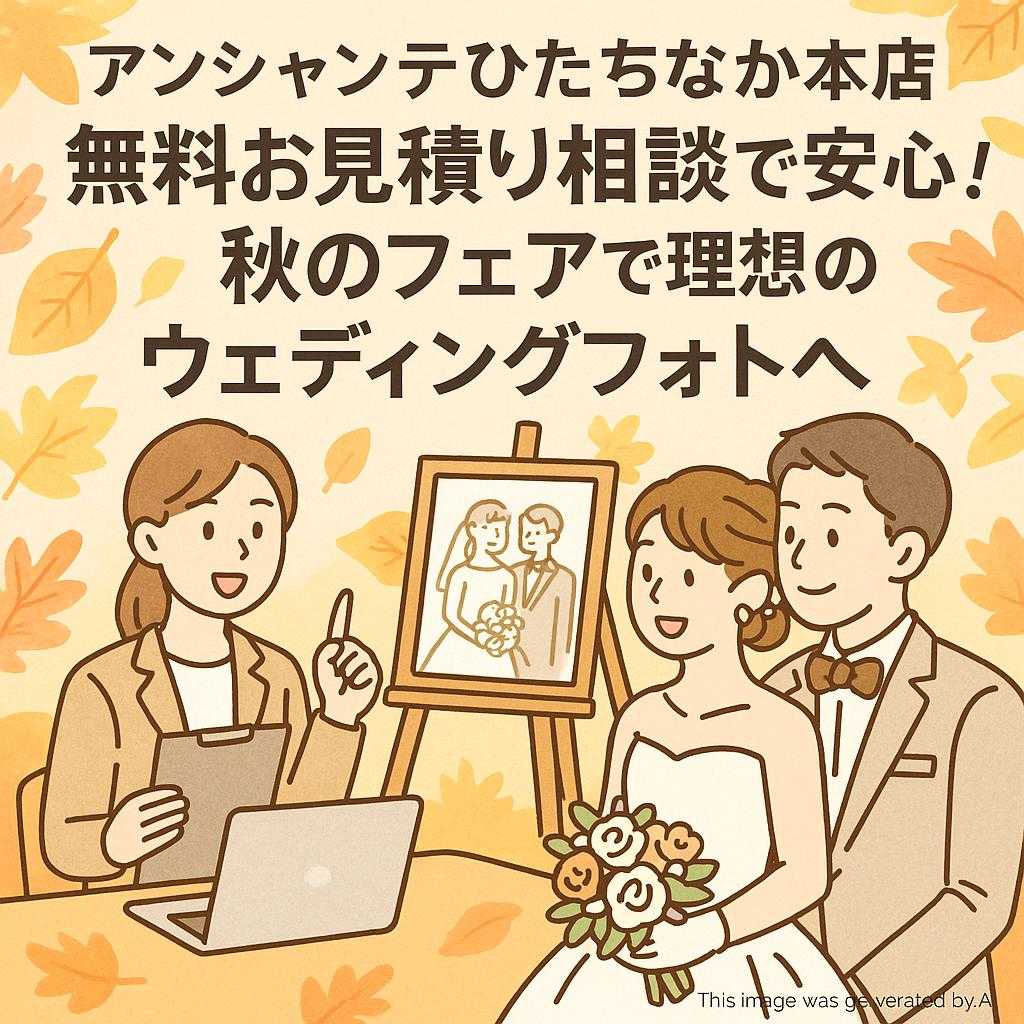 アンシャンテひたちなか本店 無料お見積り相談で安心！秋のフェアで理想のウェディングフォトへ