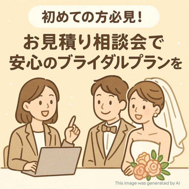 初めての方必見！お見積り相談会で安心のブライダルプランを