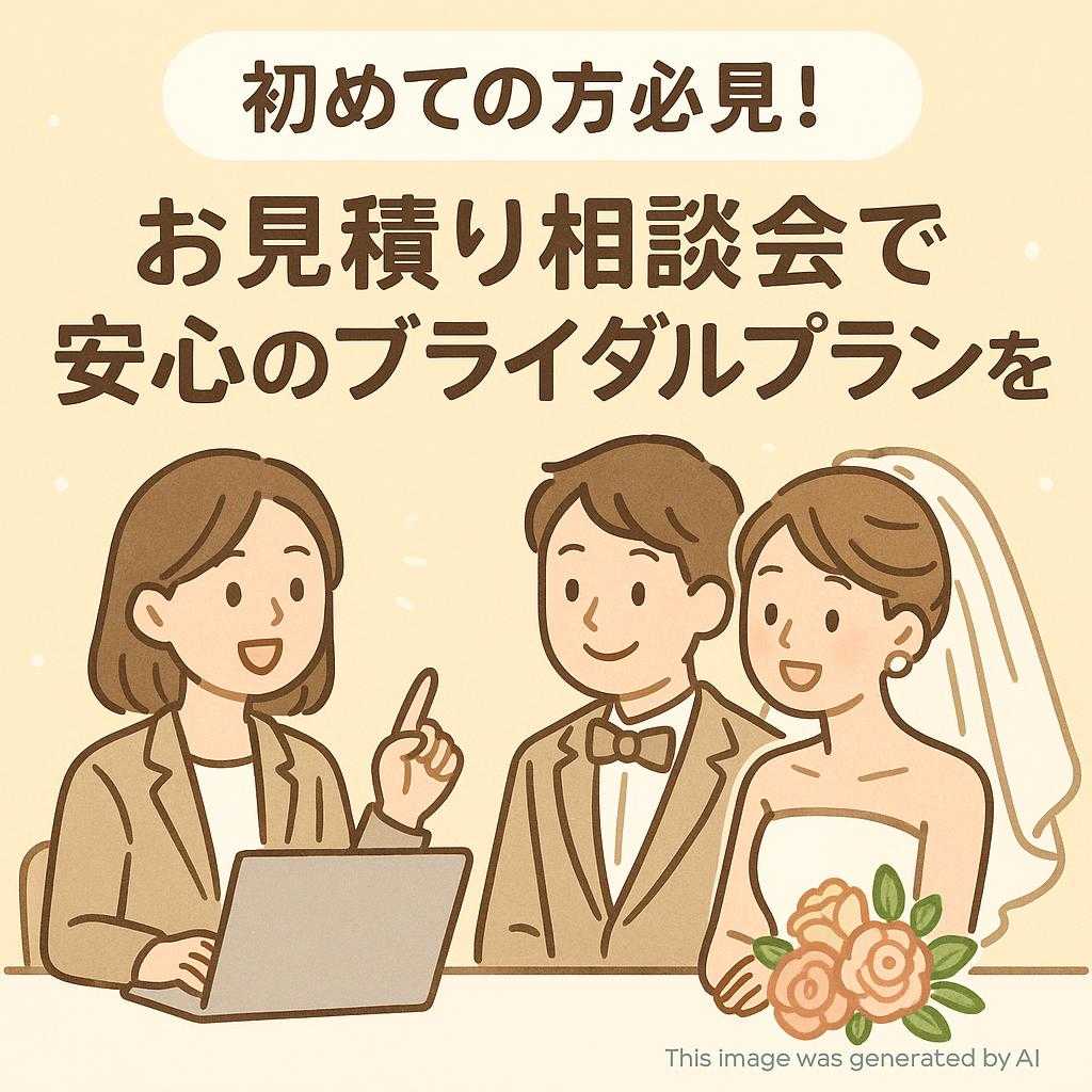 初めての方必見!お見積り相談会で安心のブライダルプランを