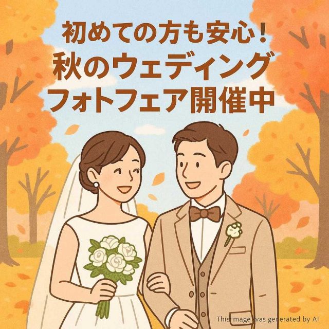 初めての方も安心！秋のウェディングフォトフェア開催中