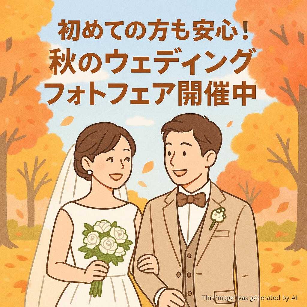 初めての方も安心！秋のウェディングフォトフェア開催中