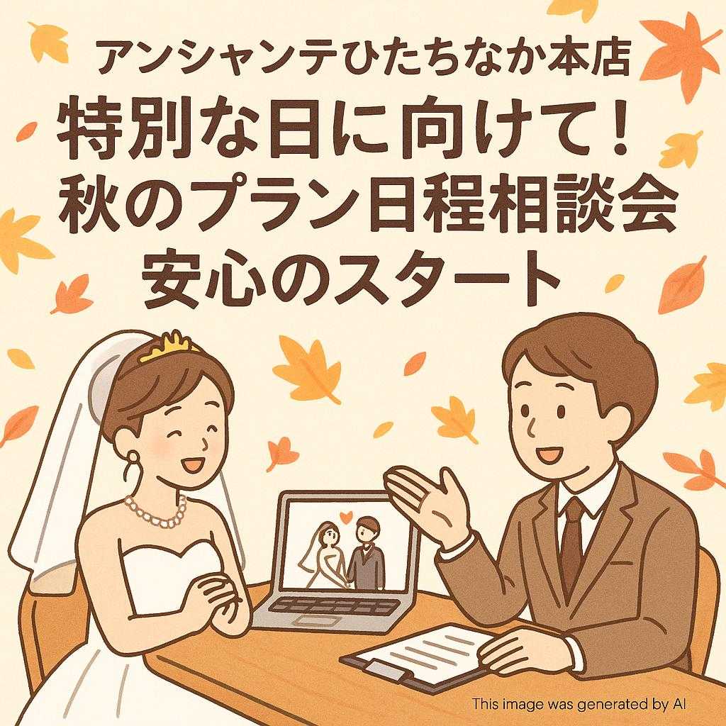 アンシャンテひたちなか本店特別な一日に向けて！秋のプラン日程相談会で安心のスタート