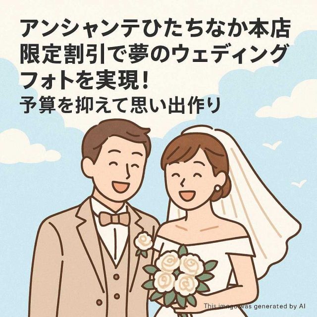 アンシャンテひたちなか本店限定割引で夢のウェディングフォトを実現！予算を抑えて思い出作り