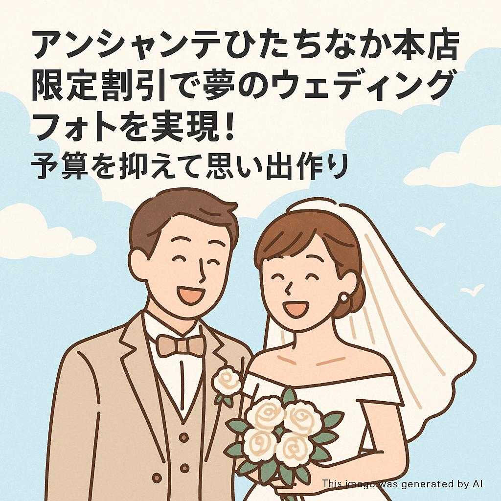 アンシャンテひたちなか本店限定割引で夢のウェディングフォトを実現！予算を抑えて思い出作り
