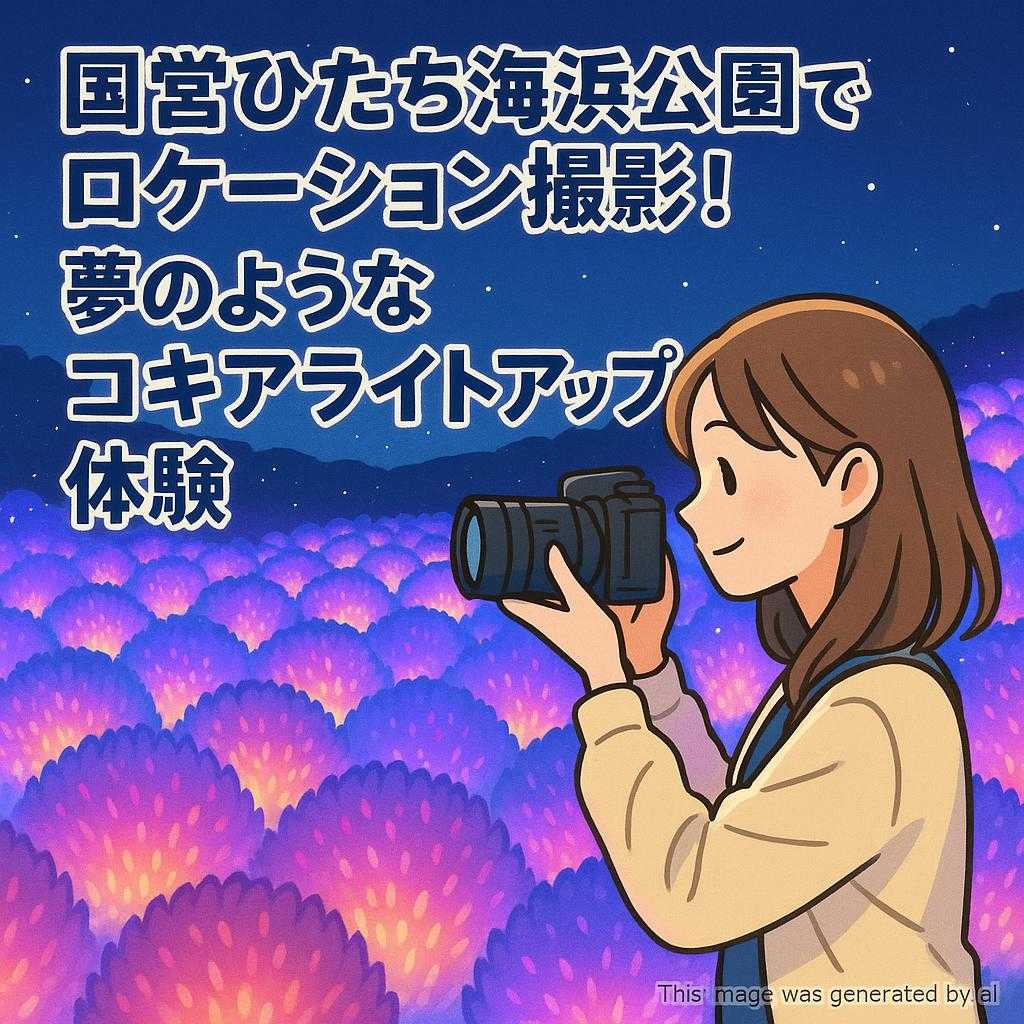 国営ひたち海浜公園でロケーション撮影！夢のようなコキアライトアップ体験
