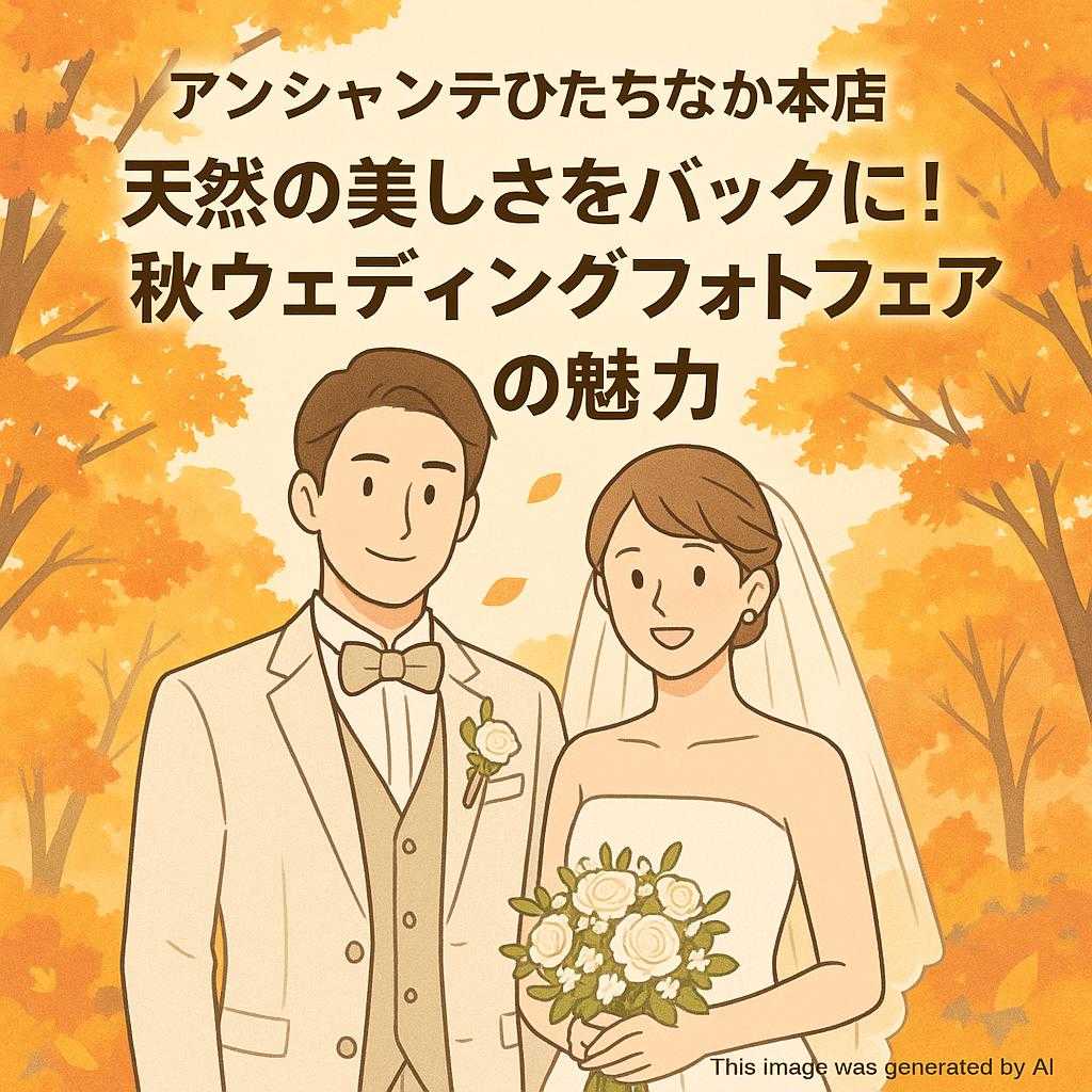 アンシャンテひたちなか本店 天然の美しさをバックに！秋ウェディングフォトフェアの魅力