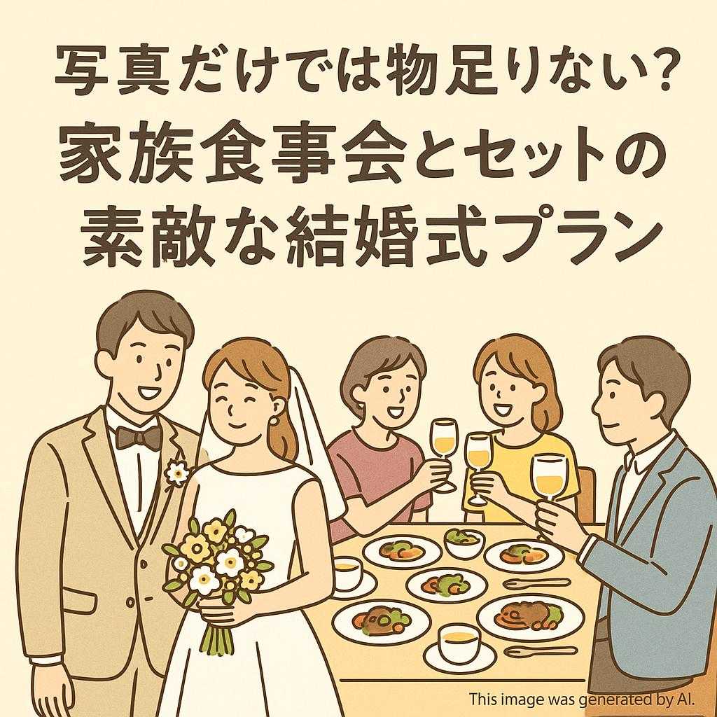 写真だけでは物足りない?家族食事会とセットの素敵な結婚式プラン