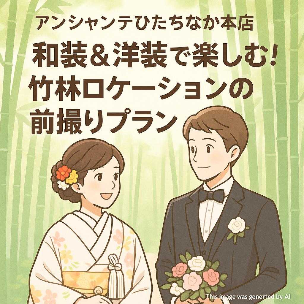 アンシャンテひたちなか本店和装＆洋装で楽しむ！竹林ロケーションの前撮りプラン