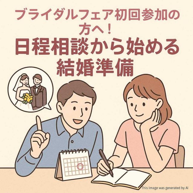ブライダルフェア初回参加の方へ！日程相談から始める結婚準備