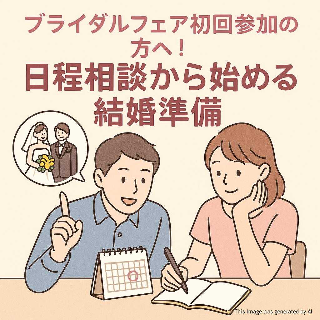ブライダルフェア初回参加の方へ!日程相談から始める結婚準備