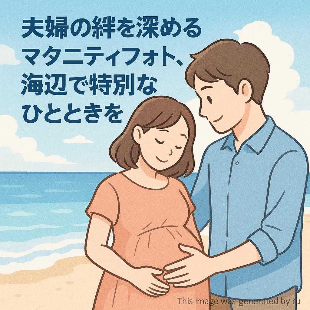 夫婦の絆を深めるマタニティフォト、海辺で特別なひとときを