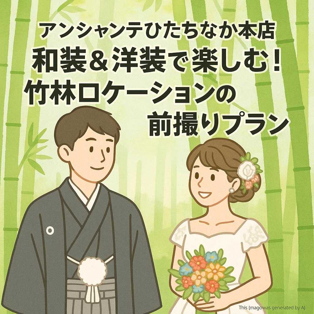 アンシャンテひたちなか本店和装＆洋装で楽しむ！竹林ロケーションの前撮りプラン
