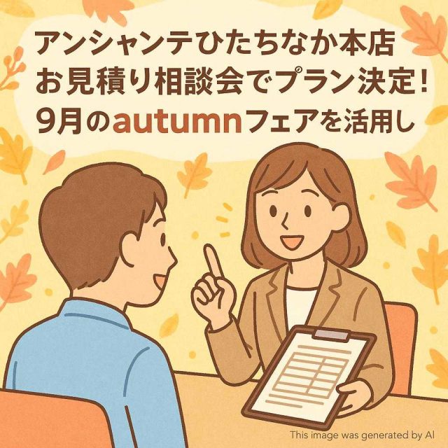 アンシャンテひたちなか本店お見積り相談会でプラン決定！9月のautumnフェアを活用しよう