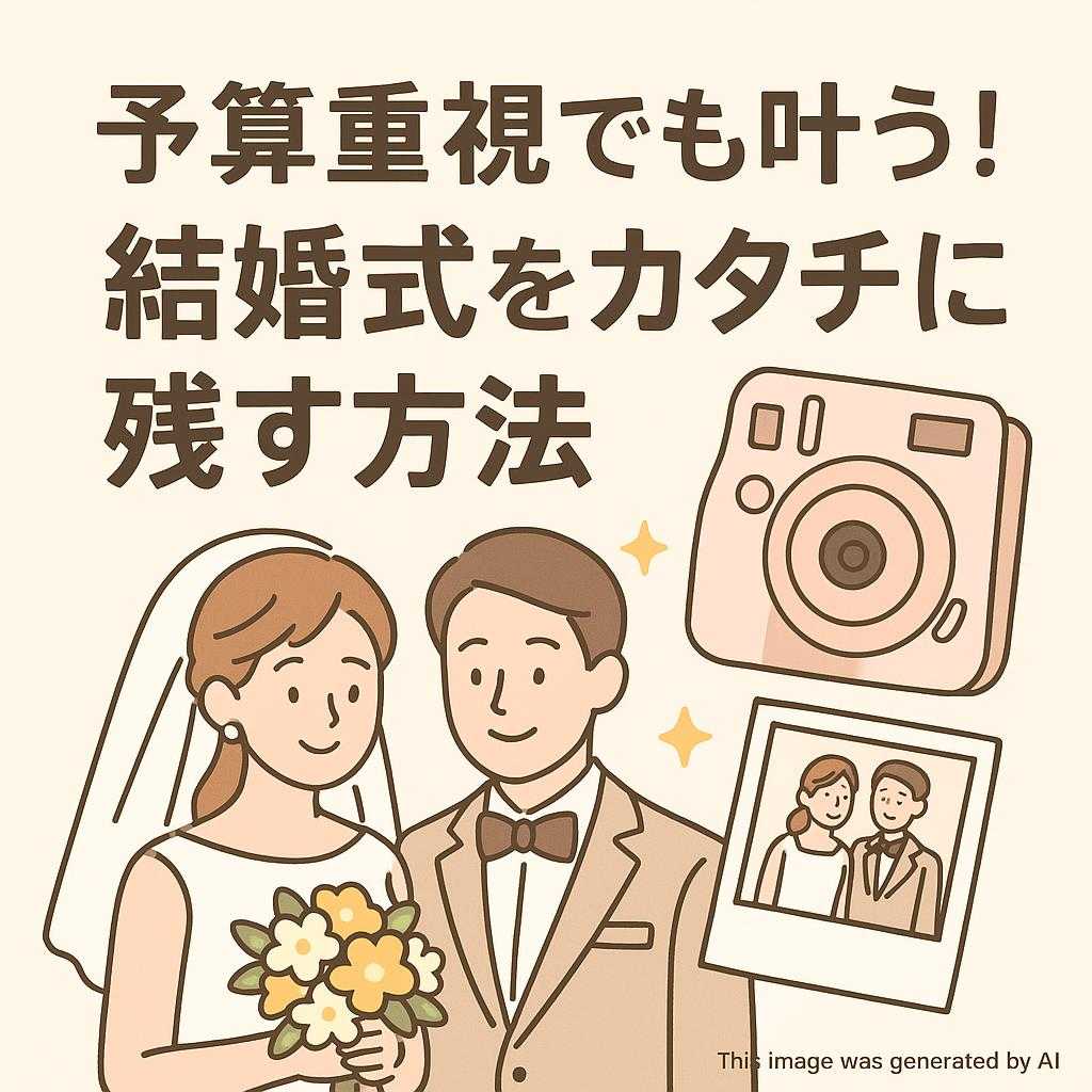 予算重視でも叶う！結婚式をカタチに残す方法