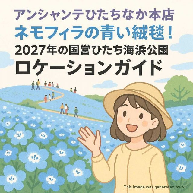 アンシャンテひたちなか本店 ネモフィラの青い絨毯！2027年の国営ひたち海浜公園ロケーションガイド