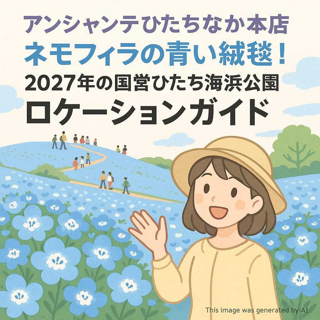 アンシャンテひたちなか本店 ネモフィラの青い絨毯！2027年の国営ひたち海浜公園ロケーションガイド