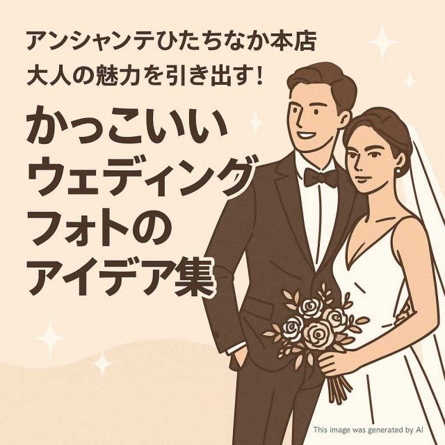 アンシャンテひたちなか本店 大人の魅力を引き出す！かっこいいウェディングフォトのアイデア集