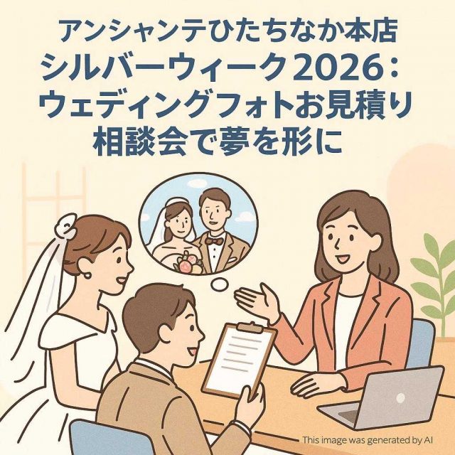アンシャンテひたちなか本店 シルバーウィーク2026: ウェディングフォトお見積り相談会で夢を形に