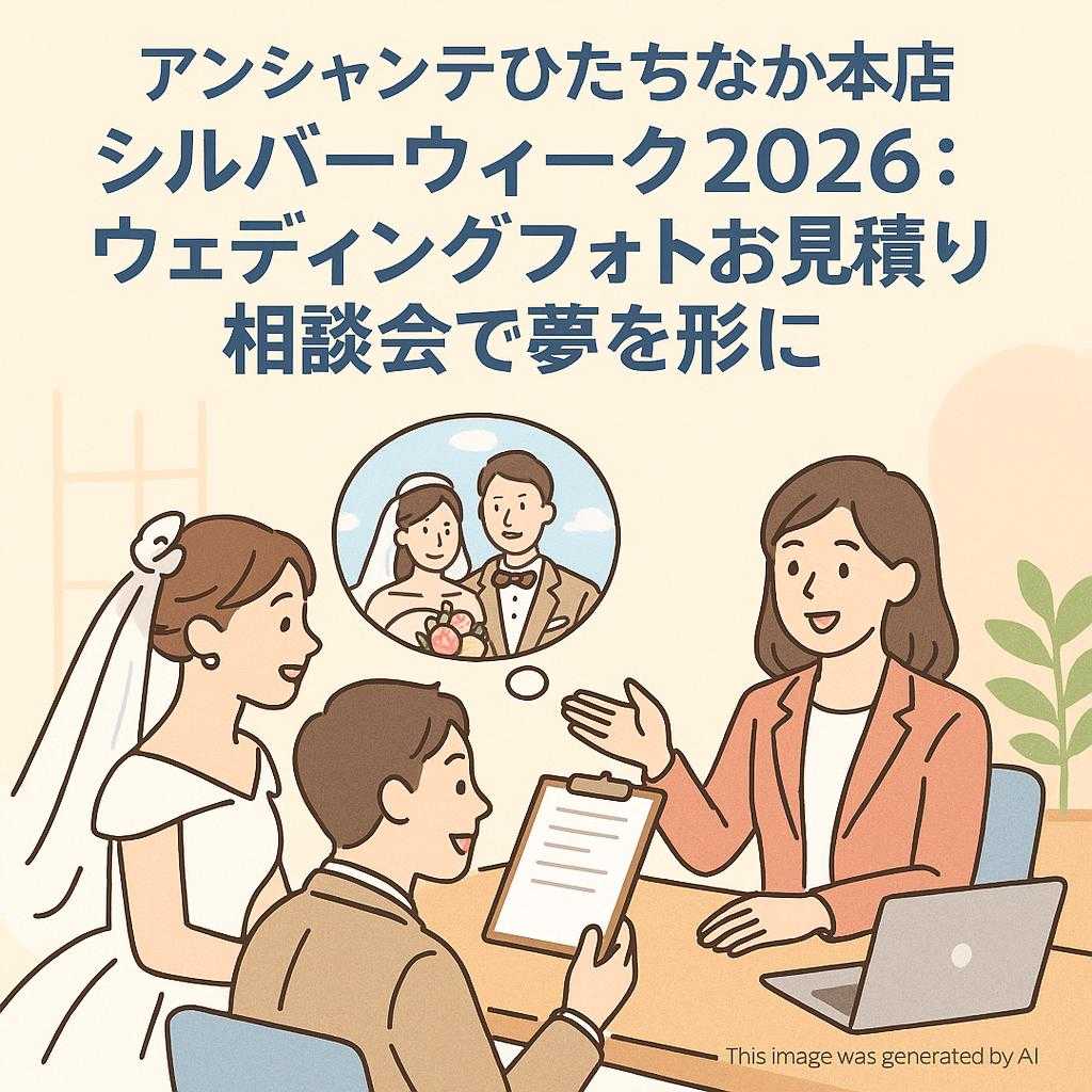 アンシャンテひたちなか本店 シルバーウィーク2026: ウェディングフォトお見積り相談会で夢を形に