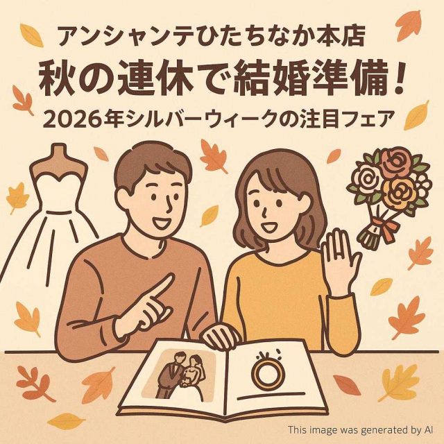 アンシャンテひたちなか本店 秋の連休で結婚準備！2026年シルバーウィークの注目フェア