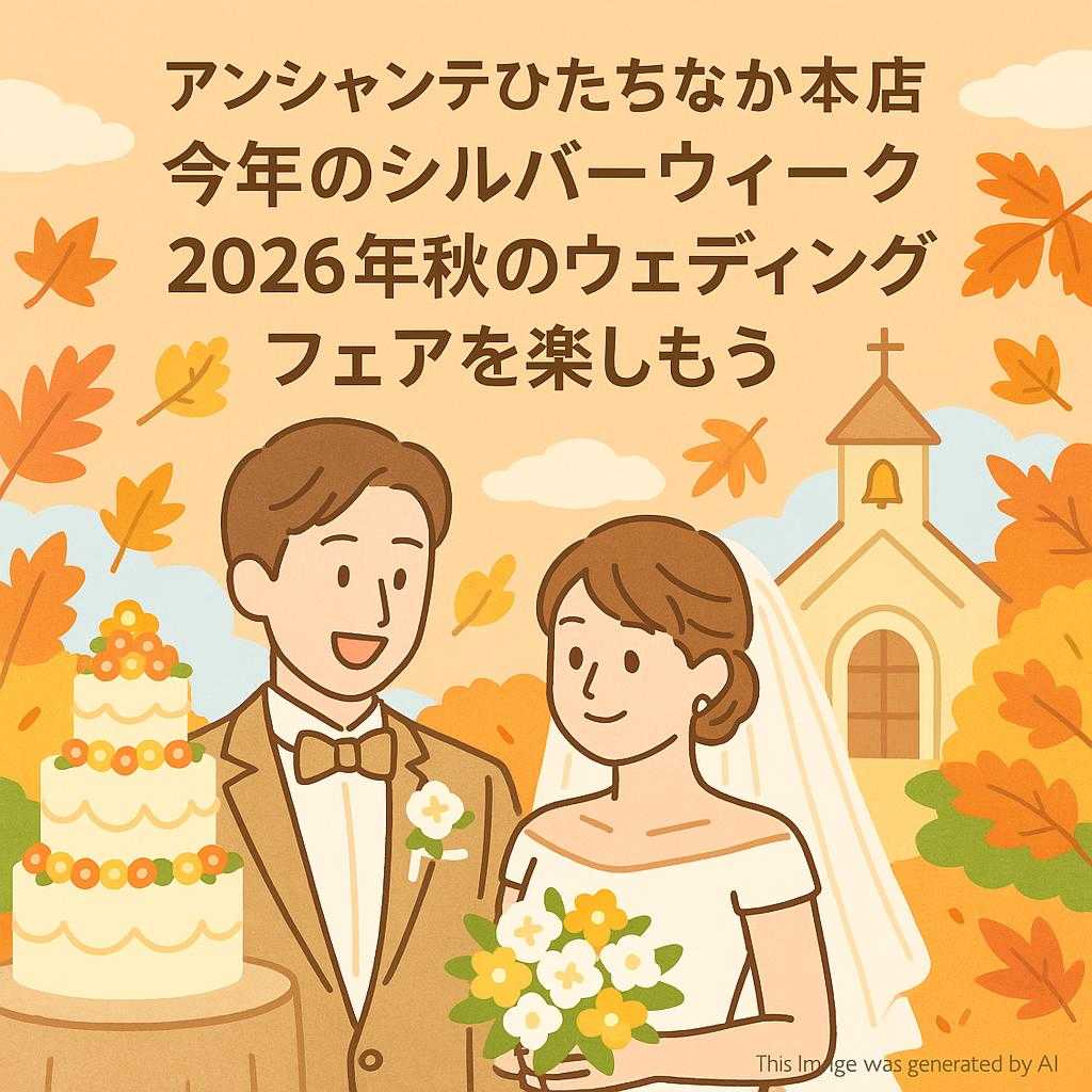 アンシャンテひたちなか本店 今年のシルバーウィーク: 2026年秋のウェディングフェアを楽しもう