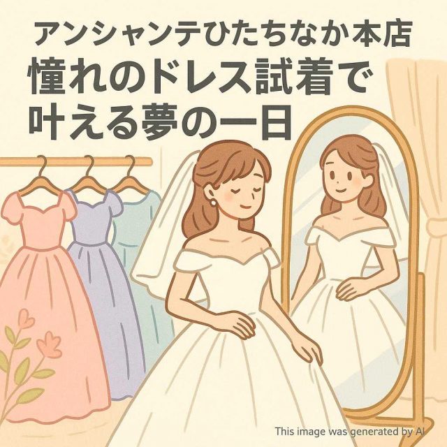 アンシャンテひたちなか本店 憧れのドレス試着で叶える夢の一日