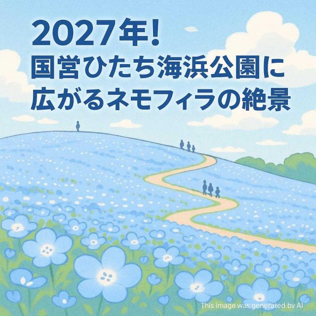 2027年！国営ひたち海浜公園に広がるネモフィラの絶景