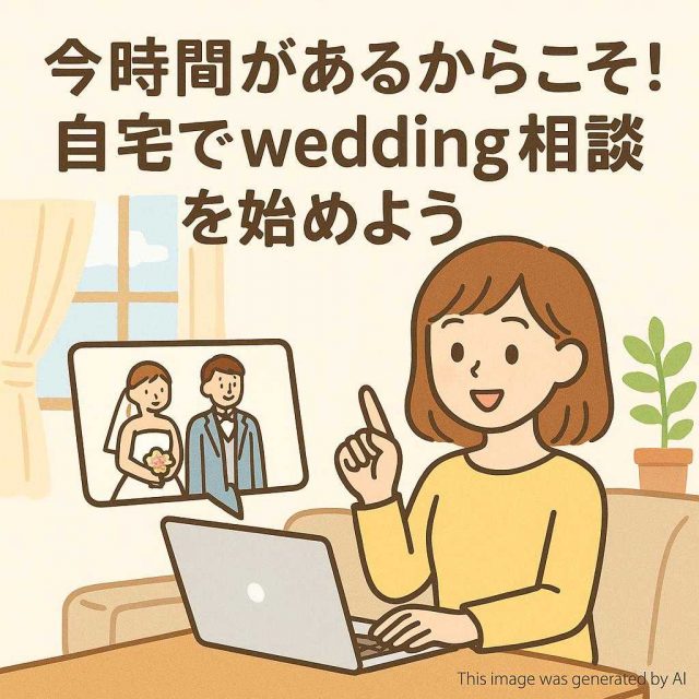 今時間があるからこそ！自宅でwedding相談を始めよう